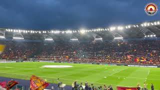 Roma  Leicester Campo Testaccio cantata da tutto lo stadio [upl. by Inaj]