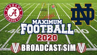 College Football Playoff Semifinal Rose Bowl Simulation Alabama vs Notre Dame  Maximum Football [upl. by Anela189]