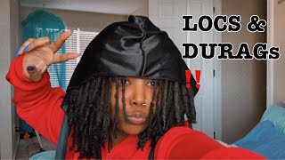 LOC TIPS  HOW TO TIE A DURAG WITH LOCS [upl. by Schacker]