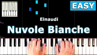 Einaudi  Nuvole Bianche  Piano Tutorial Easy [upl. by Lucey]