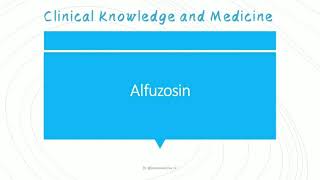 Alfuzosin  Indications Contraindications Cautions And Side Effects [upl. by Nylikcaj]