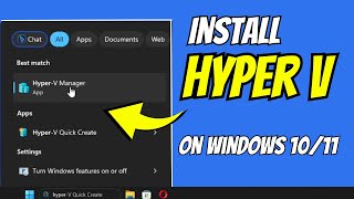 Easiest Way Enable HyperV in Windows 1011 Home or Pro Edition  2023 [upl. by Tannen]