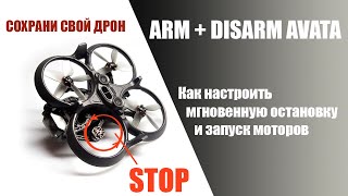 Как настроить быстрое отключение моторов на DJI AVATA \ Arm  Disarm Avata [upl. by Dearden]