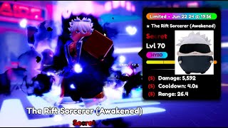 NEWGojoRift Sorcerer Showcase In Anime Defenders [upl. by Four]