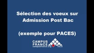 Sélectionner ses voeux sur Admission postbac [upl. by Engleman]