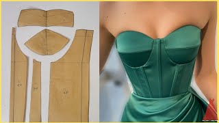 How to draft a CLASSIC TWO PIECE corset pattern Stitchadress [upl. by Anyl]