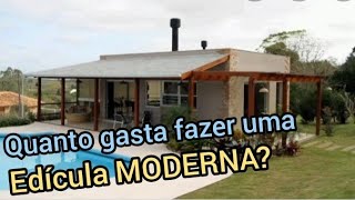 QUAL o CUSTO de MATERIAL pra CONSTRUIR uma EDÍCULA MODERNA [upl. by Leanora151]