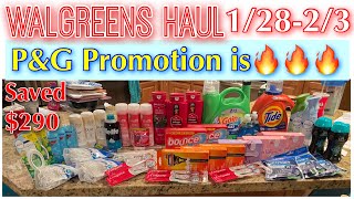 Walgreens Haul 12823 Amazing new PampG Register Reward Promo  Hot week🔥 Saved 290😁 [upl. by Yonatan]