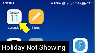 Redmi Mobile Calendar Holiday Not Show  How To Fix [upl. by Hobey]