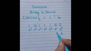 CONVERSION BINARY TO DECIMAL [upl. by Acsirp]