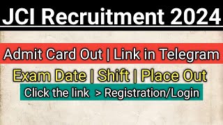 JCI Exam Date 2024  JCI Admit Card 2024  JCI Jr Assistant Admit Card  Jute Corporation of India [upl. by Llirred]