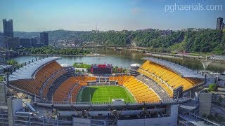 Aerial Video of Heinz Field and PNC Park [upl. by Floeter]