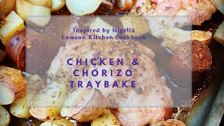 Nigella Lawson Chicken amp Chorizo Traybake [upl. by Akcirred]