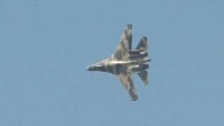 Sukhoi SU35 BM FlankerE Close up flying Display Russian Air Force [upl. by Ainez]