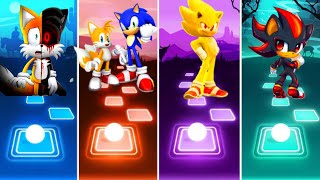 Tails Exe 🆚 Sonic Tails 🆚 Super Sonic Exe 🆚 Classic Shadow Tiles Hop [upl. by Hebrew]