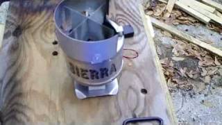 Sierra Zip Stove first test part 1 [upl. by Kalk]