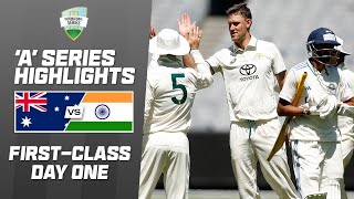 Australia A v India A  Firstclass match two  Day 1 [upl. by Fontes]