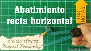 ABATIMIENTO de una RECTA HORIZONTAL contenida en un plano sistema diédrico verdadera magnitud [upl. by Antrim]