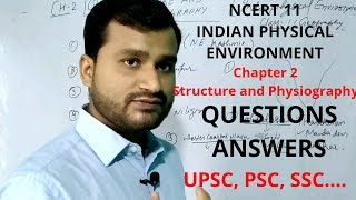 Q amp A  STRUCTURE AND PHYSIOGRAPHY  Geography Ncert 11 class 2 [upl. by Ahiel]