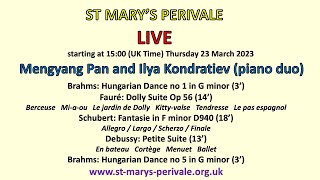 St Marys Perivale LIVE Mengyang Pan amp Ilya Kondratiev piano duo [upl. by Rush]