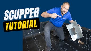 How to Install a Scupper  Torch Down Roofing Guide [upl. by Veradis]