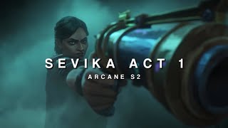 Sevika Season 2 Act 1 Scenes for Editing  ARCANE [upl. by Oivalf196]