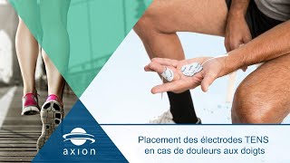 Placement des électrodes TENS en cas de douleurs aux doigts [upl. by Tnelc]