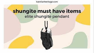 Elite Shungite Pendant Shungite Must Have Items [upl. by Suiramed243]