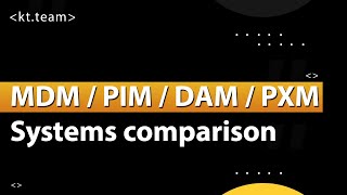 MDM  PIM  DAM  PXM systems comparison  ktteam [upl. by Rybma786]