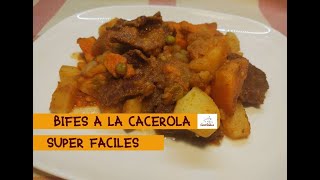 Bifes a la cacerola fáciles Todo en una cacerola [upl. by Ahsilla]