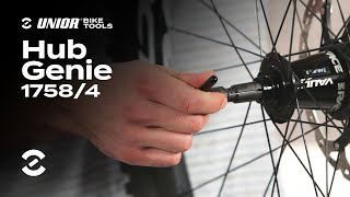 Hub Genie 17584  Product Overview  Unior Bike Tools [upl. by Nahshun]