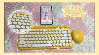 ☁️✨unboxing mumuso keyboard and mouse  mini review🦋  hoshichan [upl. by Umeko311]