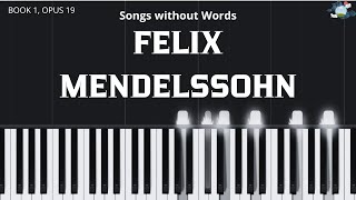 No7  FELIX MENDELSSOHN Songs without Words Book 1 Opus 19 [upl. by Gyimah174]