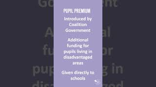 Pupil Premium  60 Second Sociology GCSE Education [upl. by Skye470]