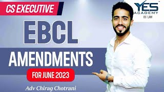 EBCL Amendments 2023  ODI Regulation 2022  Adv Chirag Chotrani [upl. by Alayne]