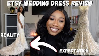 ETSY WEDDING DRESS REVIEW  BETTER THAN EXPECTED [upl. by Legge]