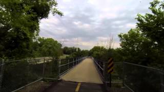 01 Hoover  Cedar River Trail Iowa Ely to Cedar Rapids 27K Bike Helmet POV [upl. by Aerbua]