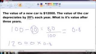 GCSE maths depreciation [upl. by Hembree]