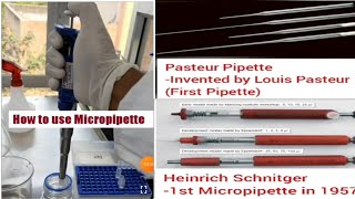 How to use Micropipette 1000µl  History of micropipette [upl. by Lorelle]