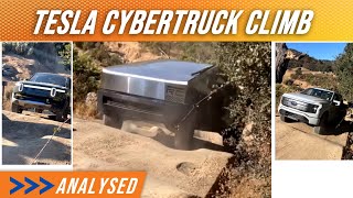 Tesla Cybertruck Climb  Analysed amp Compared F150 Rivian [upl. by Ximena]