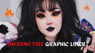 INFERNO FIRE GRAPHIC LINER TUTORIAL  onigirinana [upl. by Brittni7]