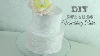 DIY Simple amp Elegant Wedding Cake [upl. by Akir94]