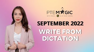 September 2022 Write from Dictation Prediction  Real PTE Exam Memories [upl. by Danette]