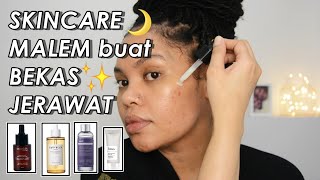 SKINCARE BEKASNODA JERAWATSkincare Rutin Malem Gue [upl. by Yuh]