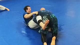 Well this escalated quickly Gracie Jiu Jitsu blue belts sparring George and Peter [upl. by Atekehs]