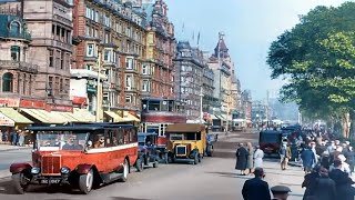 Edinburgh Scotland 1930s in color 60fpsRemastered wsound design Added [upl. by Burtie]