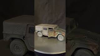 Italeri 135 M998 HMMWV Painted in testors and tamiya acrylics weathers with artist oil paints [upl. by Doria]