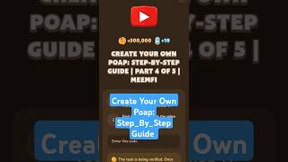 Create Your Own Poap StepByStep Guide  MemeFi Video Code [upl. by Wright]