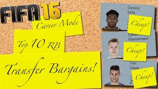 FIFA 16  Top 10 RB Transfer Bargains  Career Mode [upl. by Isak]