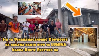 ISA SA PINAKAMAGANDANG ROWHOUSE NA NAGAWA NAMIN DITO SA LUMINA NAGPA HOUSE BLESSING NA [upl. by Urba]